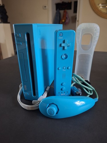 Console nintendo wii - console, azzurra